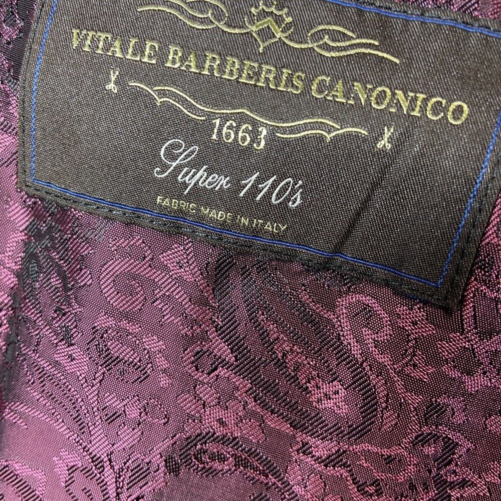 Klein Epstein & Parker Vitale Barberis Canonico Super 110s Black Blazer Sz 42 - Picture 4 of 8